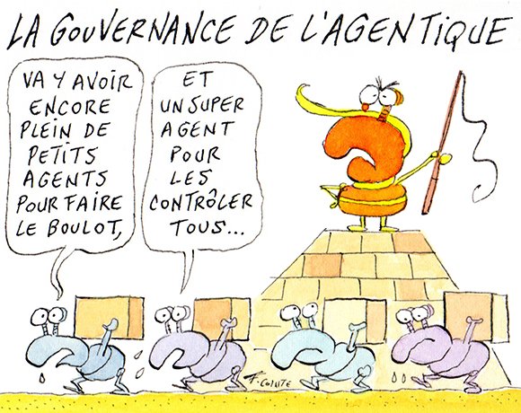 Dessin: IA agentique : la « géopolitique du logiciel » se joue désormais dans l’orchestration